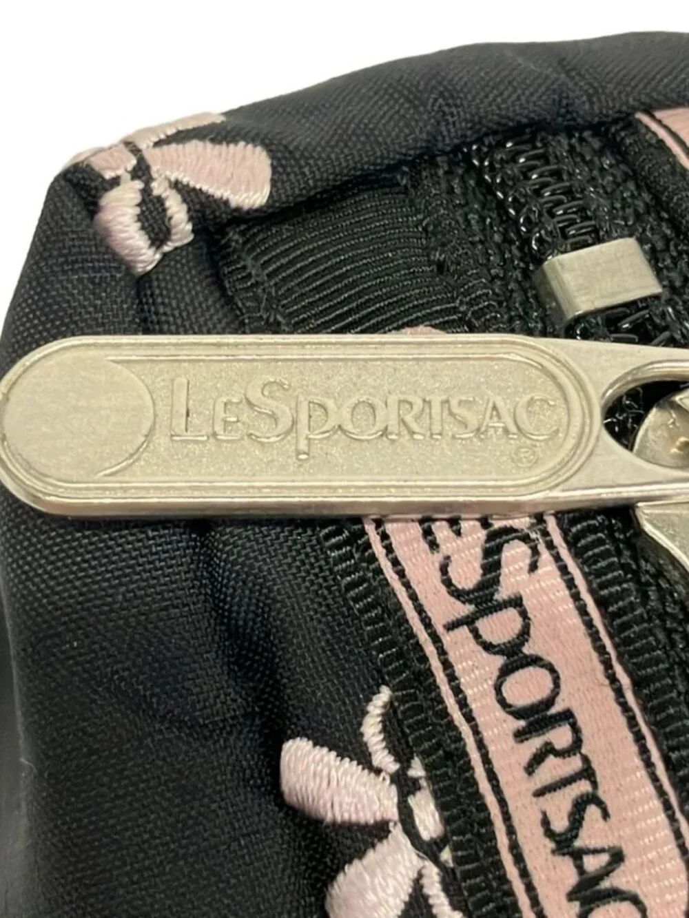 LESPORTSAC Black Pink Respo Nylon Pouch